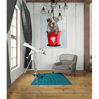 «Bulldog Bucket of Love» par Fab Funky - peinture sans cadre