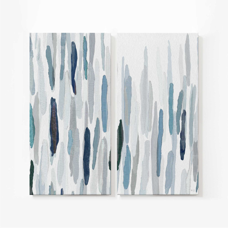 Rhythmic Blues v2 | 2 Panel Split Large Canvas Print | Combined, 48" H x 48" W