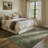Vintage Tribal Cashmere Washable Dark Green Area Rug - Soft Oriental Distressed Design for Living Room, Bedroom, or Study Decor-1071624641