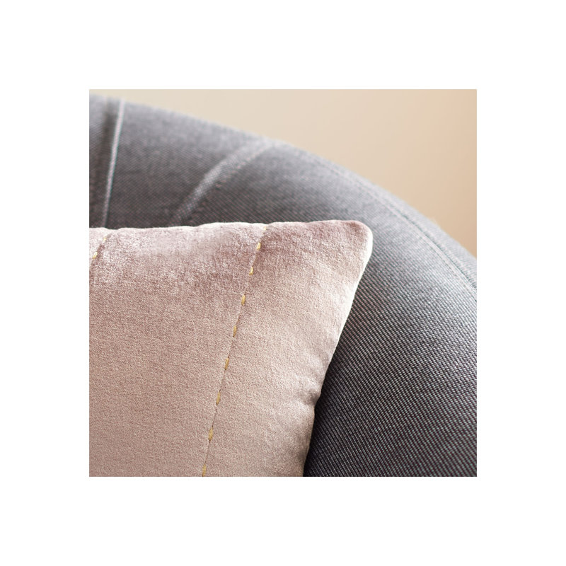 Embroidered Reversible Throw Pillow, Blush