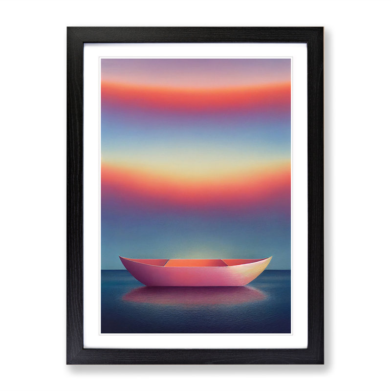 Dreamy Boat - Framed Print, Black Framed, 64cm H x 46cm W x 2cm D