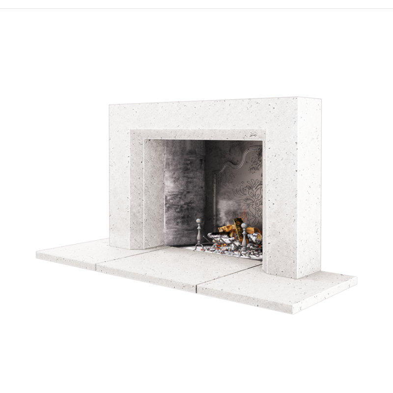 Miami Fireplace Surround, Old World White
