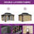 Hardtop Double-Roofed Aluminum Patio Gazebo Multiple Sizes-112917707-93908573