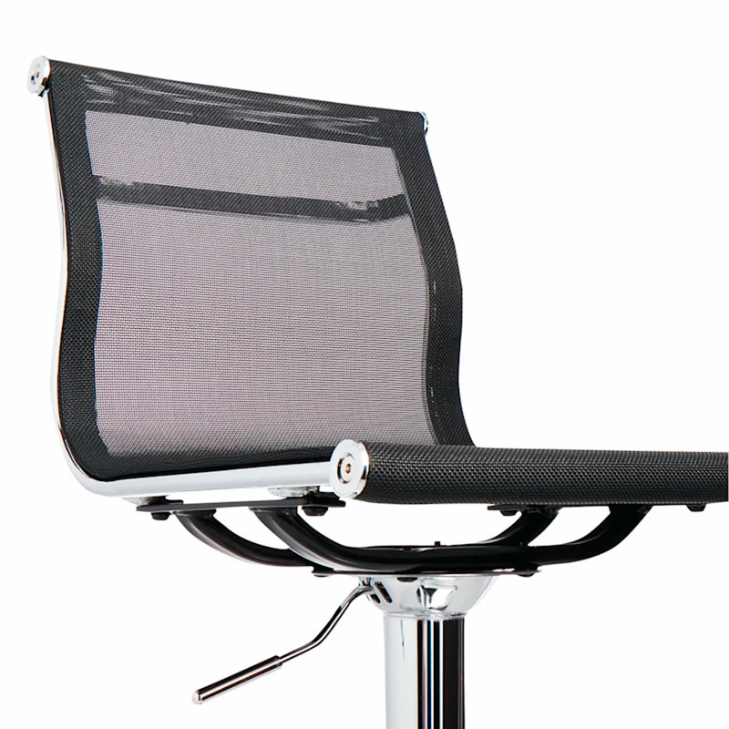 Tabouret pivotant à hauteur réglable Carlos, Noir
