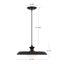 Luminaire suspendu noir 15 po Minori