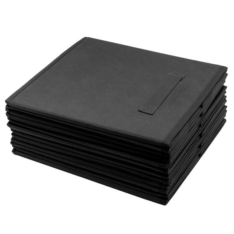 Sorbus 11" Foldable Storage Cubes with Handles, Black