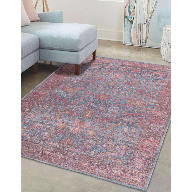 Tapis Hazeltine - bleu antique, Rectangle 7 pi 10 po x 10 pi