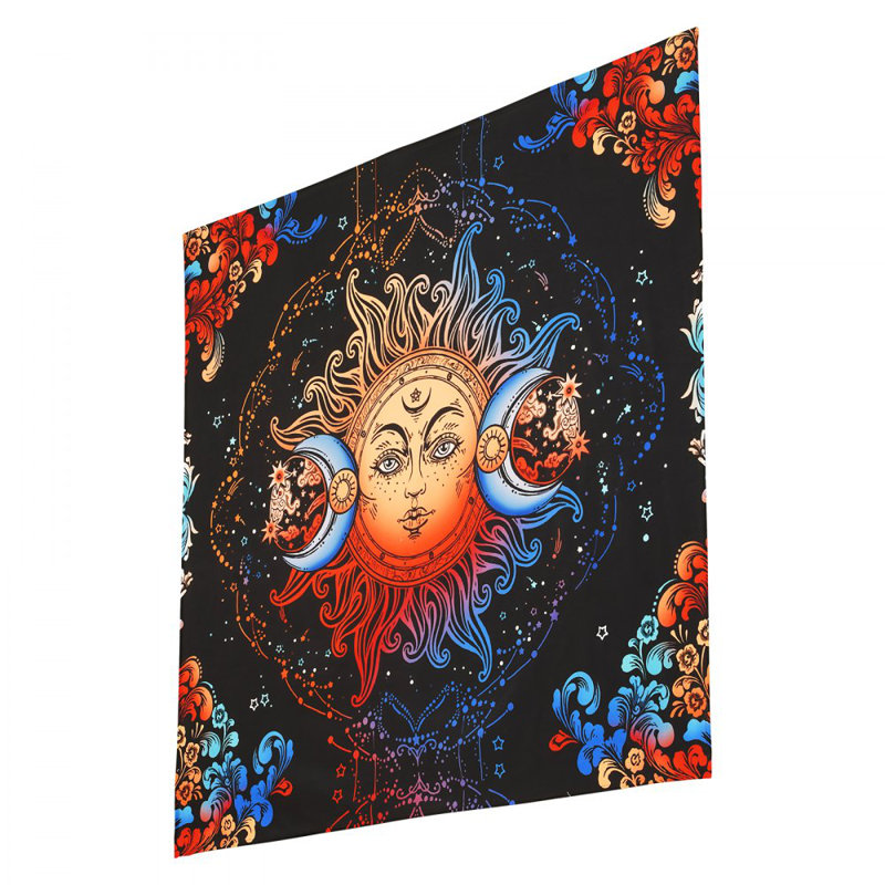 Tapisserie soleil et lune tapisserie psychédélique mystique