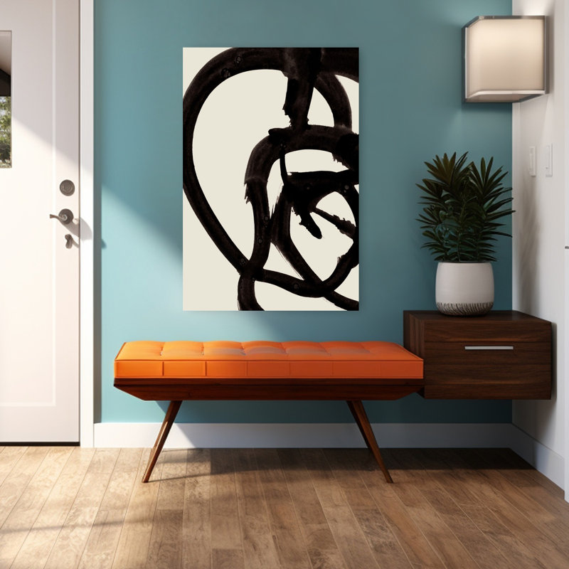Art contemporain abstrait géométrique contemporain, H 48 po x l 32 po
