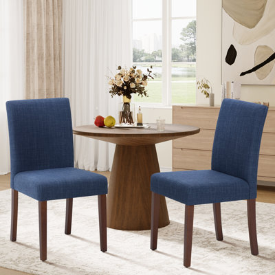 Oakridge Upholstered Solid Wood Fabric Parsons Dining Chair Side Chair by Winston Porter