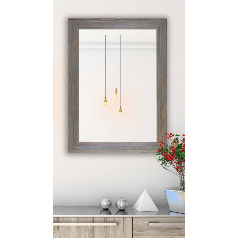 Pernie Wood Flat Mirror, 25.75" H x 21.75" W