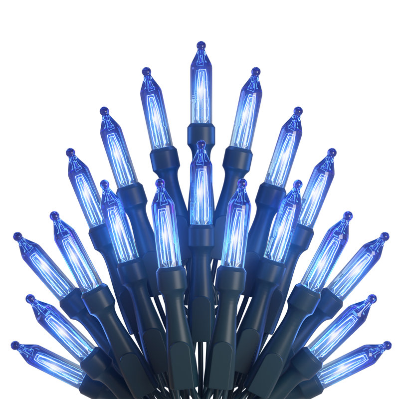 Guirlande de 5 lumières d'Halloween et de Noël décoratives, 100 ampoules, 100% imperméable, réutilisable, Bleu