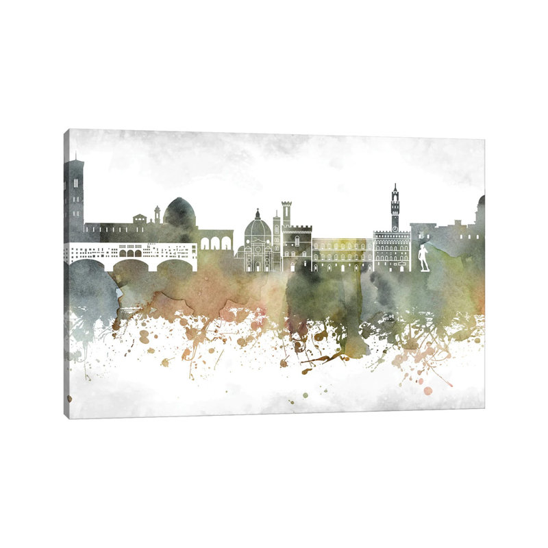 Florence Skyline by WallDecorAddict - Wrapped Canvas Print, 20.32 cm H x 30.48 cm W