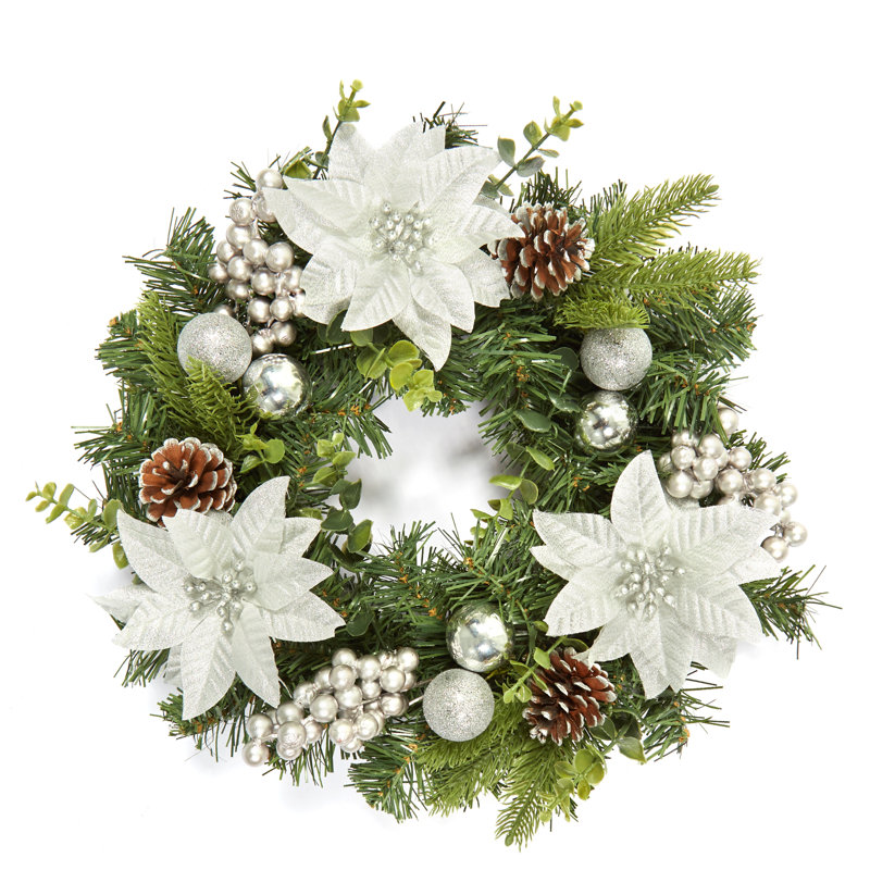 Faux 16cm Wreath, Silver