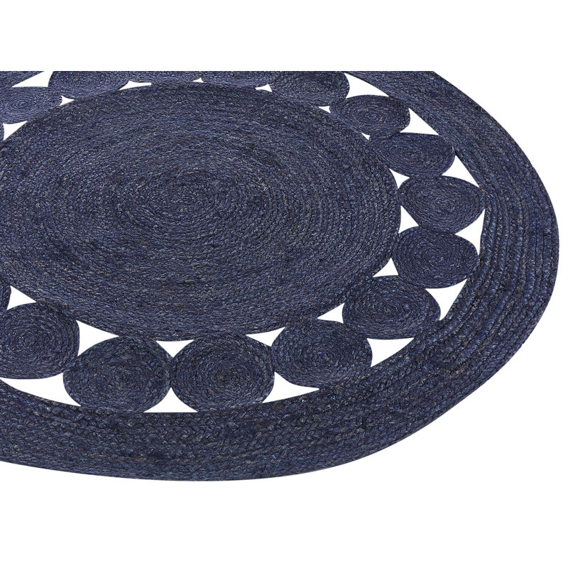 Troian Round 120 cm x 120 cm Geometric Hand Braided Area Rug