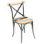 Chaise d'appoint à dossier croisé en brun et noir-121635245-123190440-121635244