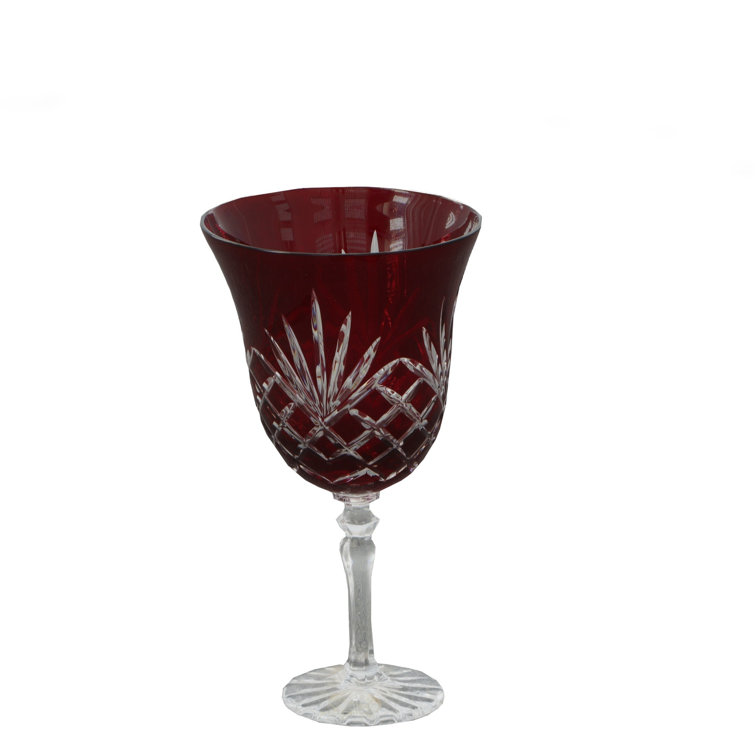 Set of 2 Waterford Crystal 'Lismore' Pattern Brandy Glasses - Ruby