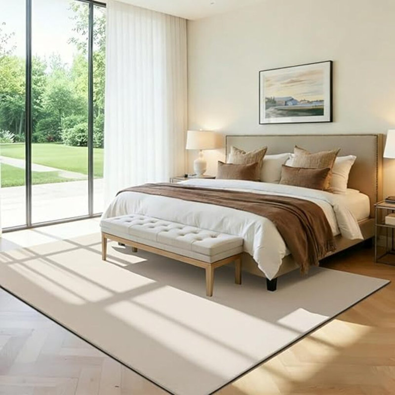 Beige Rugs Living Room Washable Rug
