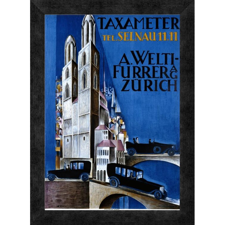 Taxameter A Welti-Furrer AG / Zürich On Framed Canvas by Otto Morach Print