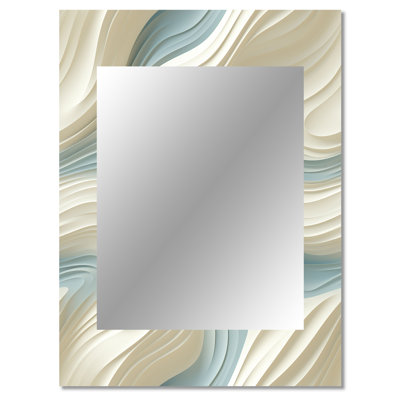 Hitoshi Sculptural Simplicity - Abstract Unique Wall Mirror, Modern Mirror, Printed Metal Art
