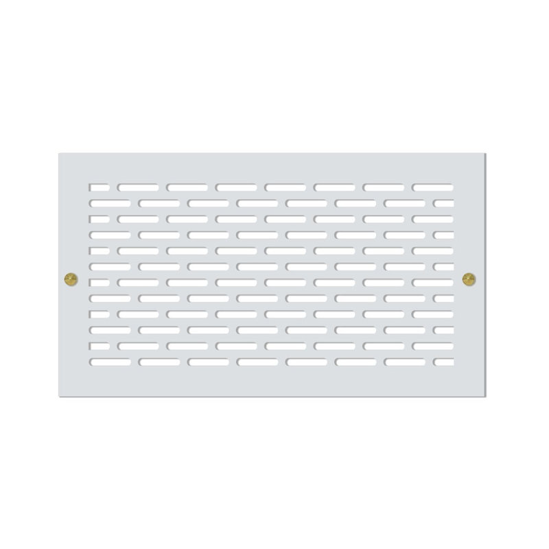 Registres muraux et de plafond Stellar Air White avec vis en laiton - 2 x 12 (ouverture de conduit) 4 x 14 - taille industrielle