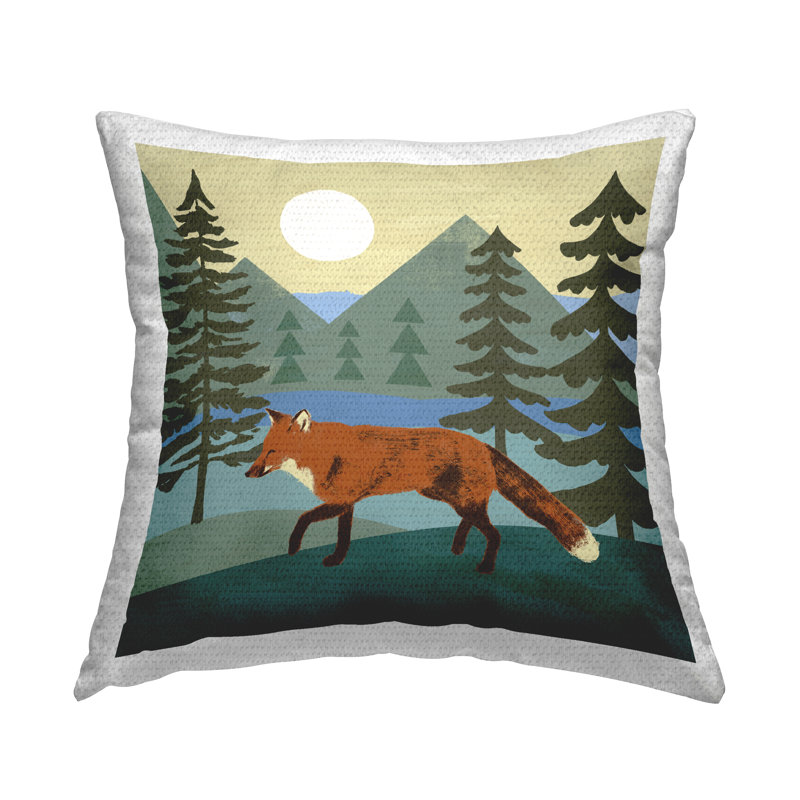 Coussin d'extérieur imprimé Red Fox