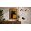 Bear Against Orange Modern - Single Picture Frame Print-1594609728-1594609731