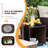 5 Pieces Outdoor Patio Chairs Set,PE Wicker Conversation Furniture with Cushions,Coffee Table,Beige-802887678
