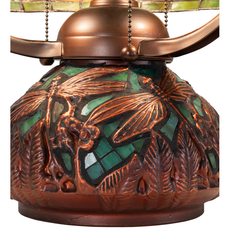 Meyda Tiffany & Stained Glass Table Lamp, Green