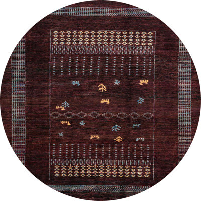 Tapis abstrait marron / jaune