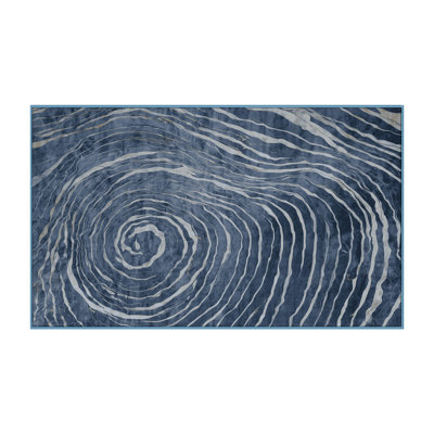 Tapis bleu lavable à la machine