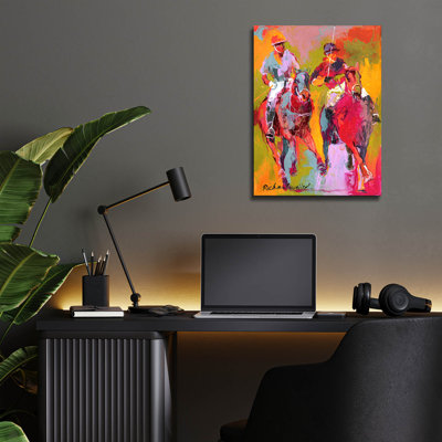  «Polo» par Richard Wallich, art mural en verre acrylique, 12 po x 16 po