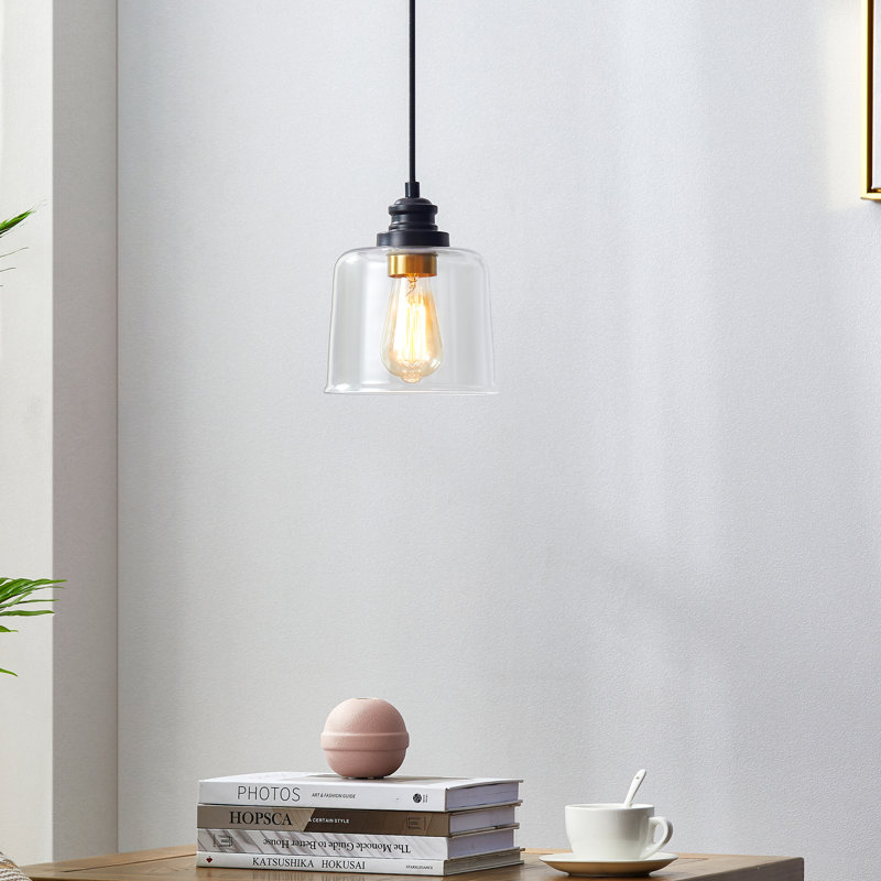Luminaire suspendu tambour simple à 1 lumière Gerwar