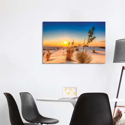 White Sands Lovely Sunset 1 Piece Wrapped Canvas Wall Art