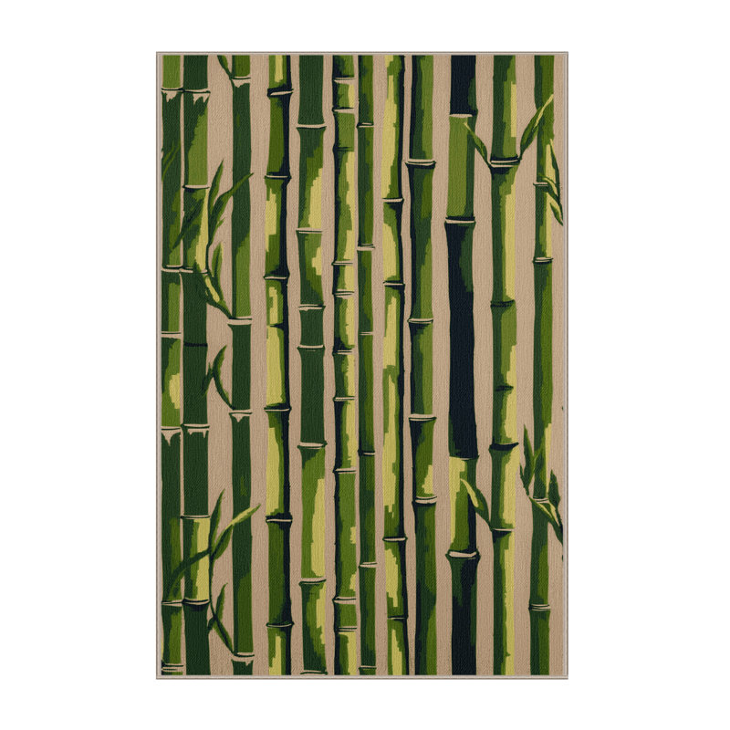 Tapis lavable en bambou, Rond 8 pi