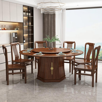 Nouvel ensemble de table à manger en bois massif de style chinois