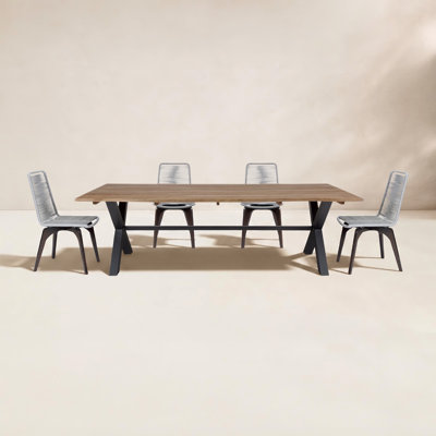 Naples Patio Dining Set with Rectangular Table