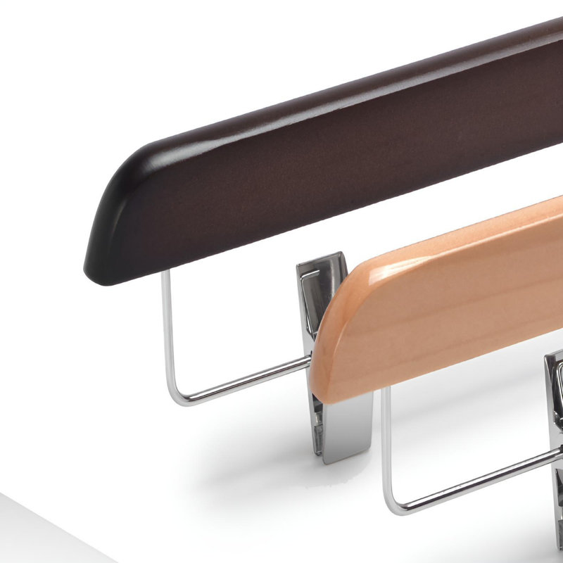 Cintres pour pantalons en bois massif avec pinces, 20