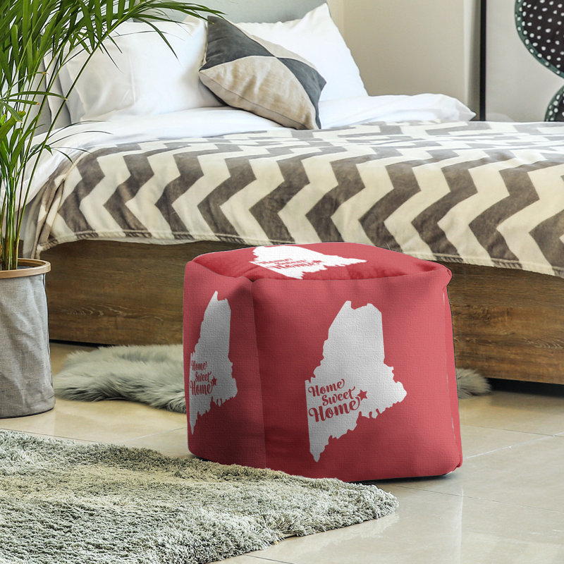 Repose-pieds à cubes bangor the home, Rouge