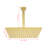 Bathroom Rainfall Shower Head - Brushed Gold Stainless Steel  High Water Saving With Self-Cleaning Feature Use Easy-Cleaning-125519041