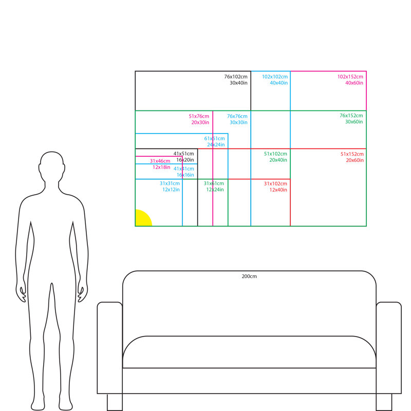 Olivia Collins - Painting on Canvas, Timber, 41cm H x 41cm W