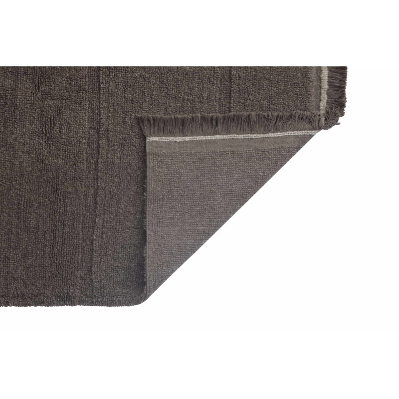 Sheep Of The World Hand Tufted Wool Area Rug in Sheep Brown, Rectangle 4' x 5'7"