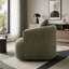 Fauteuil demi-tonneau pivotant à 360 ° 38,2 po avec coussin décoratif inclus-694470126