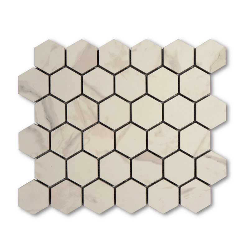 Carreau de mosaïque en porcelaine pour mur et plancher, Beige