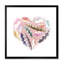 «Ethnic Feather Heart», impression sur toile encadrée-59760642-59760643
