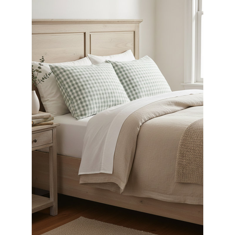 Printed Pillows Linen Pillow Cover & Insert, Green, Rectangle 20" H x 36" W, Pillow Cover Only - No Insert