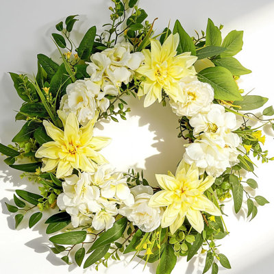 Couronne florale 22 po Dahlia