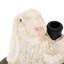 Porte-parapluie en résine de béton blanc mat - lapin adorable, l 13,87 po x P 13,87 po x H 16,1 po, convient à différentes tailles de poteaux, sans structure de base en forme de lapin sans assemblage, finition, blanc, poids de 51,74 lb,