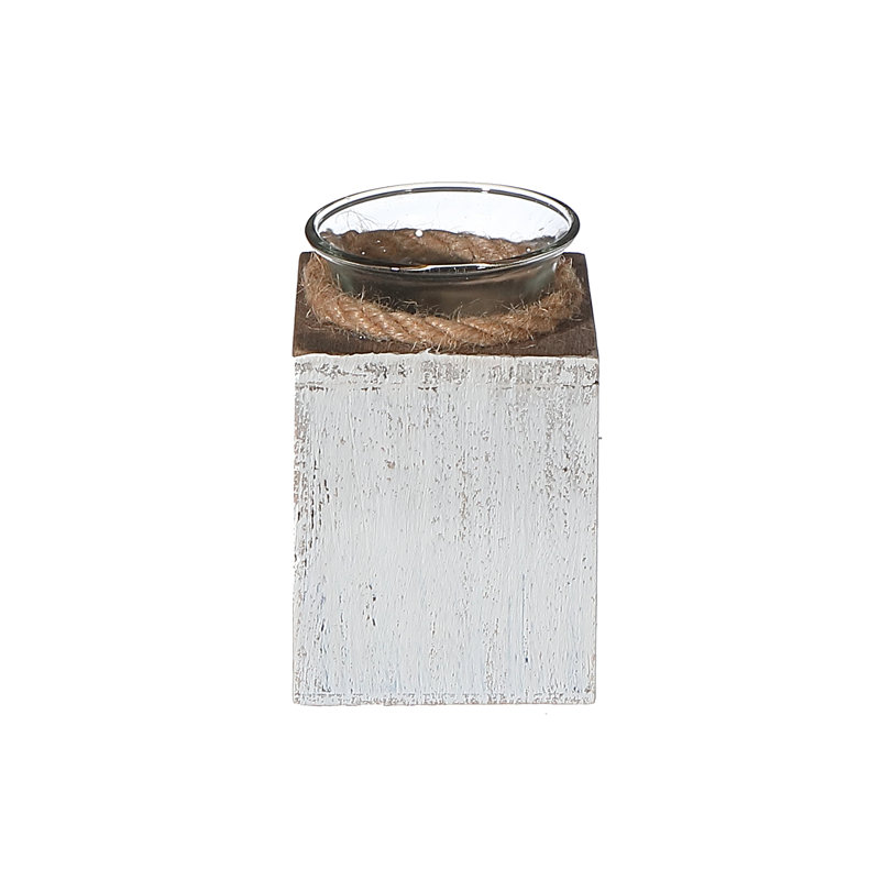 Photophore en bois 4,75 po
