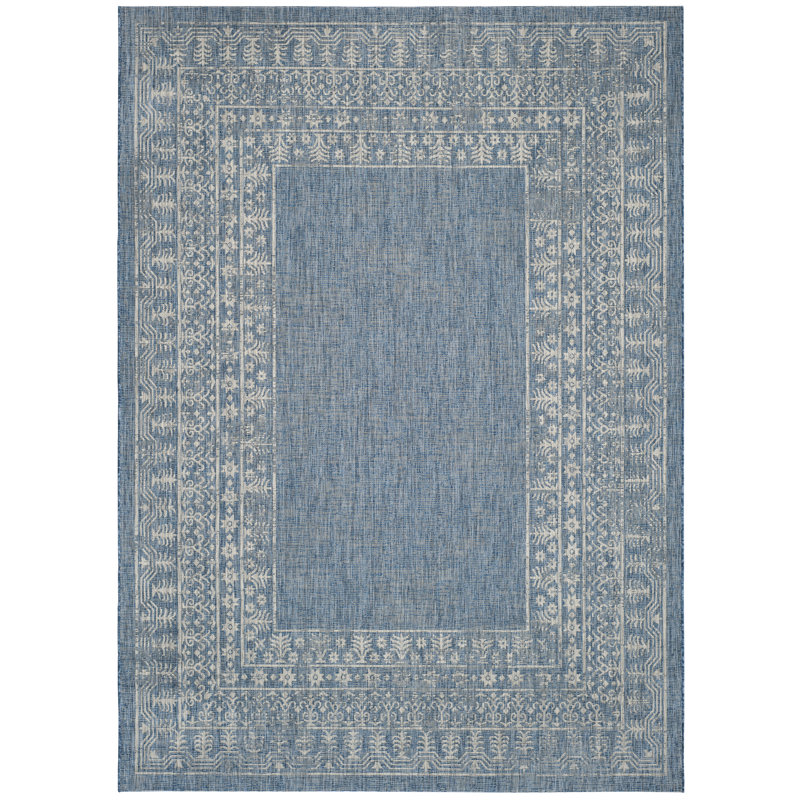 Courtyard Performance Oriental Indoor/Outdoor Area Rug, Rectangle 11' x 13'